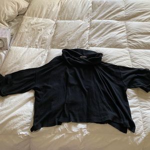 cowl neck black sweater